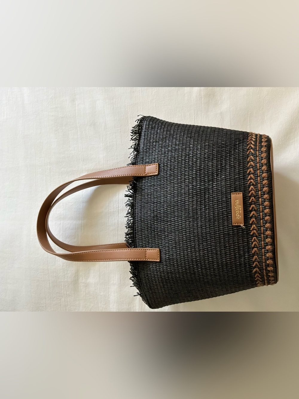 SPARTINA 449 small tote bag in raffia palms - Picture 5 of 8